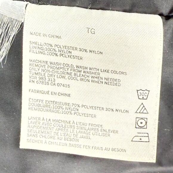 Nautica Mens XL Black Full Zip Utility Jacket Puffer Lined Winter Coat - Picture 9 of 11